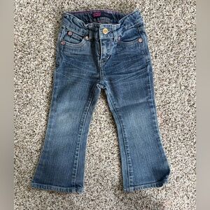 Toddler Levi Flare Jeans with Pink Accents